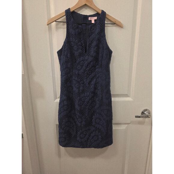 Lilly Pulitzer Blue Paisley lace dress - Picture 2 of 9